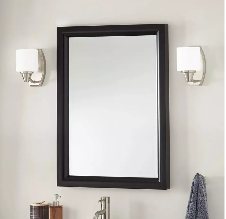 Nouveau miroir de courtoisie Talyn en acajou Domusindo-Urban Retro-30M-BL de 30 po par Signature Hardware