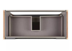 Nouveau meuble-lavabo console Bisbee de 40 po gris cendré en sourdine - avec cadre en chêne chaud par Signature Hardware
