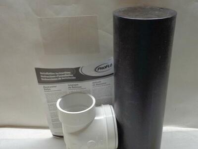 Nouveau clapet anti-retour à moyeu en plastique de 3 po avec manchon en PVC blanc Pf42852ws par Proflo
