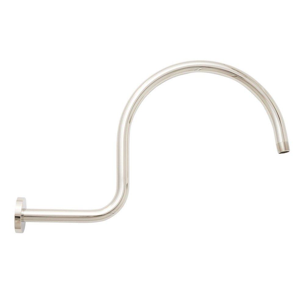 New Polished Nickel 16" Goosneck Custom Showering Shower Arm for Rainshower with Escutcheon SHRSA160PN by Signature Hardware