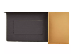 New 33" Matte Gold TK 60/40 Offset Double-Bowl Stainless Steel Farmhouse Sink - Curved Apron by Signature Hardware