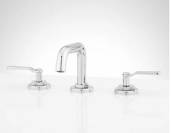 New Chrome Gunther Two Handle Widespread Bathroom Sink Faucet by Signature Hardware