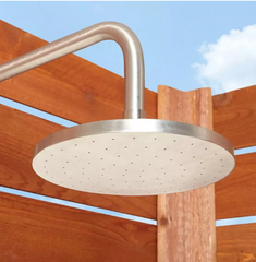 New Stainless Steel Deluxe Outdoor Shower Mixer with Foot Shower by Signature Hardware