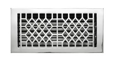 Nouveau registre de sol en laiton de style antique chromé de 6 po x 12 po par Signature Hardware