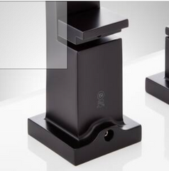 New Hibiscus 4- Hole Roman Tub Faucet and Hand Shower in Matte Black - Signature Hardware