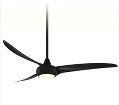 New Coal Finish and Frosted Lens Light Wave - LED 65" 3-Blade Ceiling Fan F848-CL By Minka-Aire®