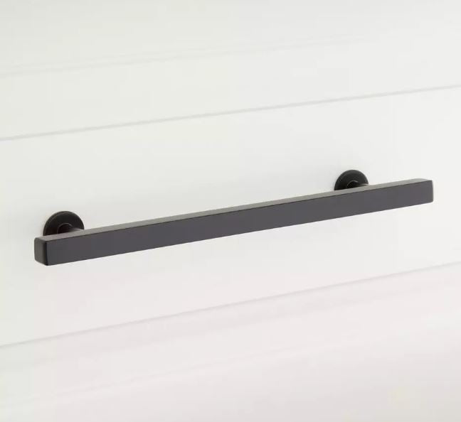 Nouvelle poignée d'armoire réglable en laiton Diehl de 6 po noir mat par Signature Hardware