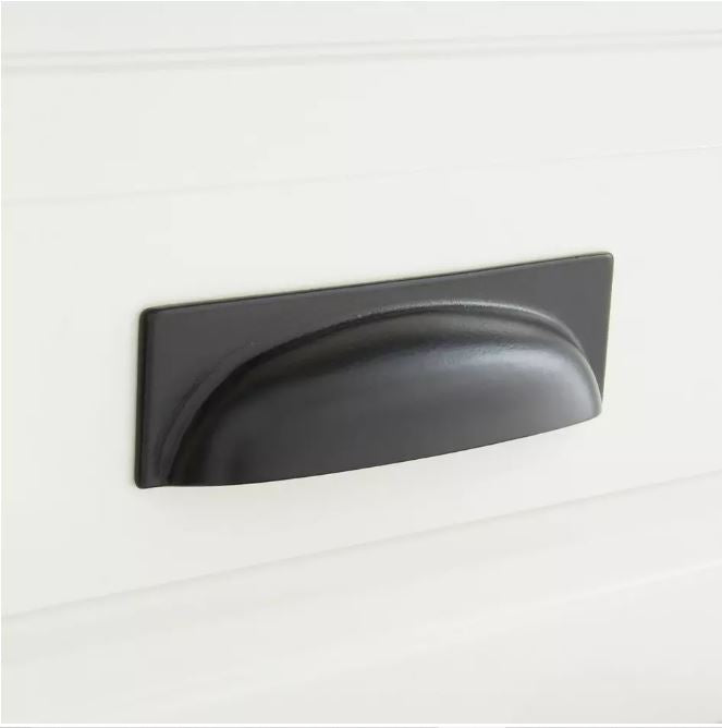 Nouvelle poignée en fer Emmitt noir mat de 4 po par Signature Hardware