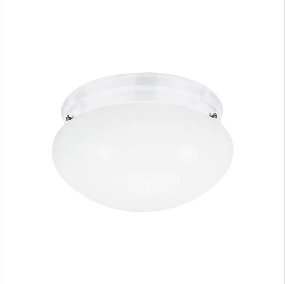 New Sea Gull 5326-15 Webster 1-Light White Flush Mount Ceiling Fixture