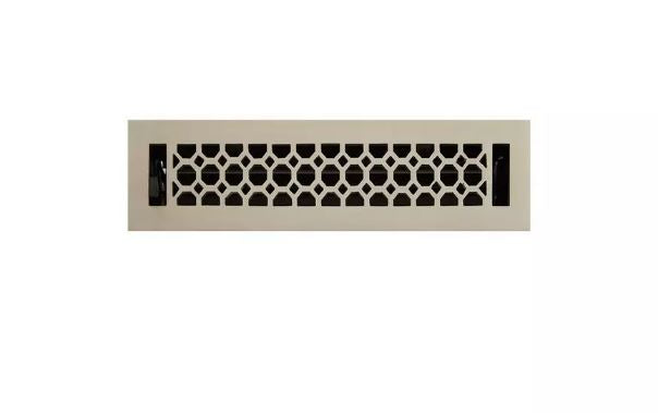 Nouveau registre de plancher en nid d'abeille en nickel brossé de 2 1/4 po x 14 po par Signature Hardware