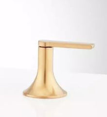 New Brushed Gold Lentz Widespread Bathroom Faucet Lever Handles by Signature Hardware