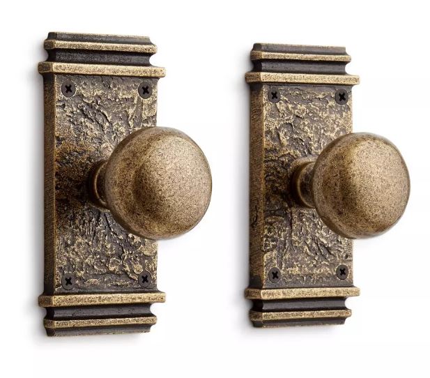 New Antique Brass Griggs Solid Bronze Interior Door Set - Knob - Dummy by Signature Hardware