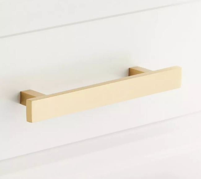 New 6" Satin Brass Covello Solid Brass Appliance Pull by Signature Hardware