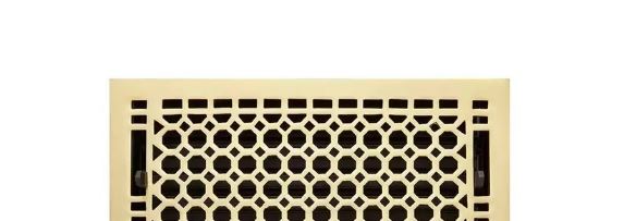 New 4" x 10" Polished Brass Honeycomb Brass Floor Register by Signature Hardware