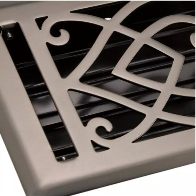 New Black 6" x 12" Victorian Steel Floor Register by Signature Hardware