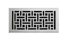 New Chrome  6" x 8" Wicker Style Solid Brass Floor Register by Signature Hardware
