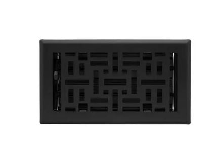 New Black 2-1/4" x 12" Baudot Steel Floor Register by Signature Hardware