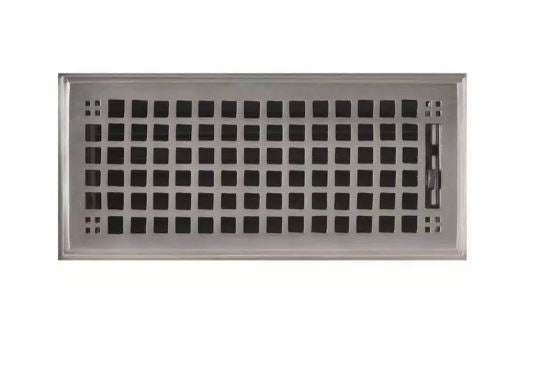 New 4" x 10" Brushed Nickel Mission Solid Brass Wall Register by Signature Hardware