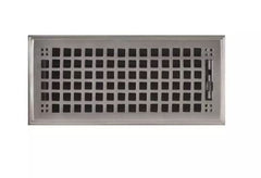 New 4" x 10" Brushed Nickel Mission Solid Brass Wall Register by Signature Hardware