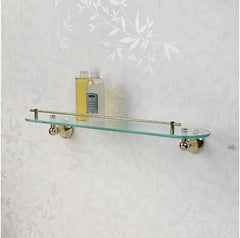 New Polished Brass Ballard Tempered Glass Shelf by Signature Hardware