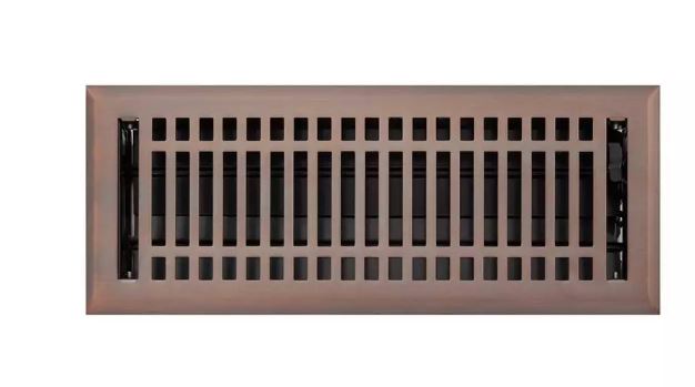 New Oil Rubbed Bronze 4" x 14" Contemporary Steel Floor Register by Signature Hardware