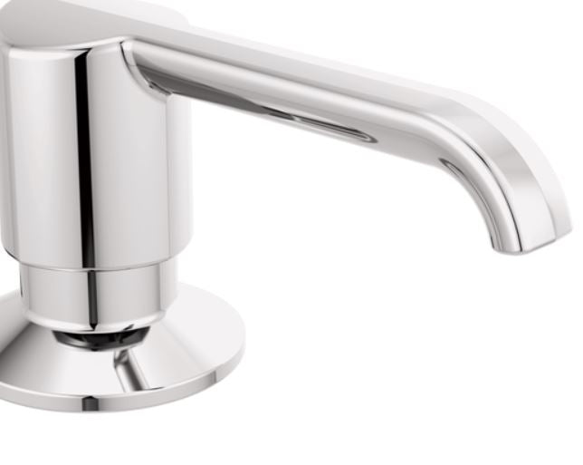 New Chrome Emmeline® Metal Soap Dispenser in Chrome by DELTA