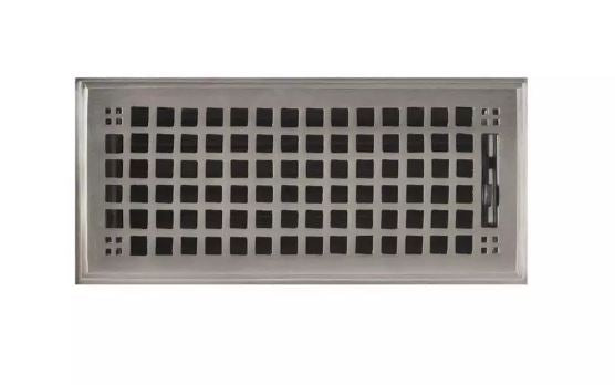 Nouveau registre mural en laiton massif Mission de 4 po x 8 po en nickel brossé par Signature Hardware