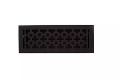 New Black Powder Coat 4" x 14" Durand Cast Iron Floor Register by Signature Hardware