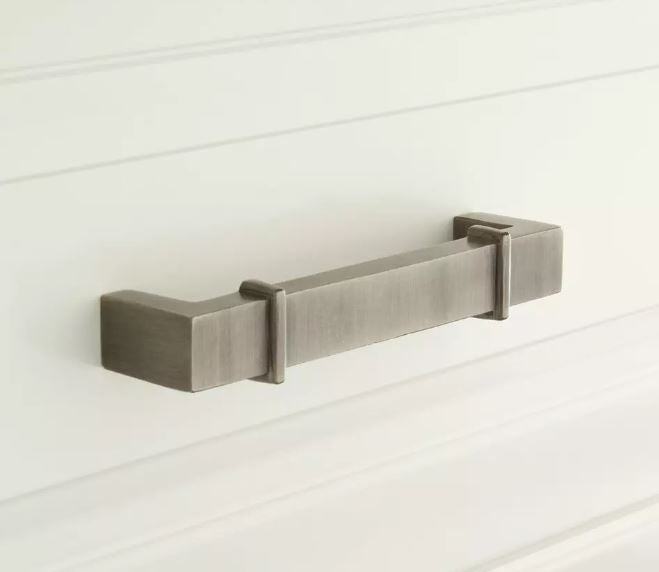New 9" Antique Pewter Marta Solid Brass Cabinet Pull by Signature Hardware