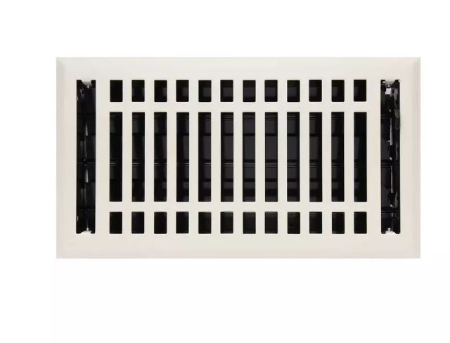 New Almond 6" x 14" Contemporary Steel Oversized Floor Register by Signature Hardware