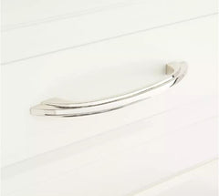 New 4" Polished Nickel Detoni Solid Brass Art Deco Cabinet Pull by Signature Hardware