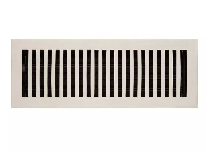 Nouveau registre mural moderne en laiton brossé de 4 po x 10 po en nickel brossé par Signature Hardware