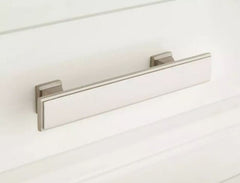 New 4" Brushed Nickel Dreesa Solid Brass Cabinet Pull by Signature Hardware