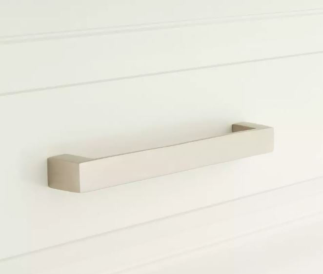New 6" Brushed Nickel Gebara Brass Cabinet Pull By Signature Hardware