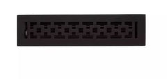 New 2-1/4" x 10" Black Powder Coat Durand Cast Iron Floor Register Register by Signature Hardware