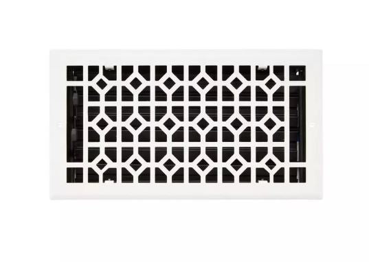 New White 6" x 12" Appert Steel Wall Register by Signature Hardware