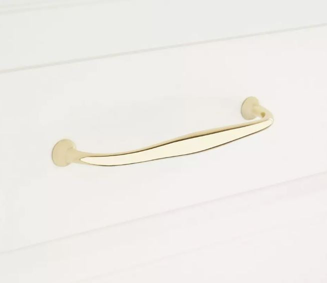 New 4-7/8" Polished Brass Padilla Solid Brass Cabinet Pull By Signature Hardware