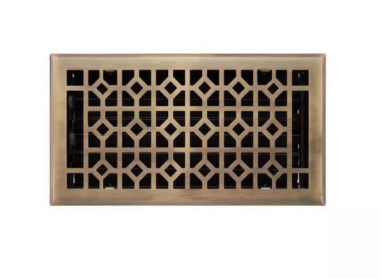 Nouveau registre mural en acier Appert de 4 po x 10 po en laiton antique par Signature Hardware