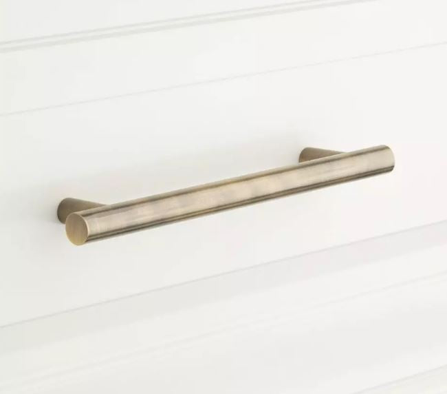 New 6" Antique Brass Avignon Solid Brass Cabinet Pull By Signature Hardware