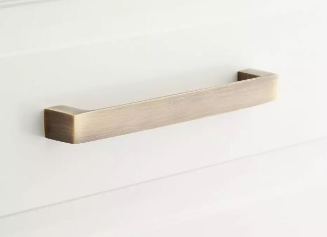 New 12" Antique Brass Gebara Brass Cabinet Pull By Signature Hardware