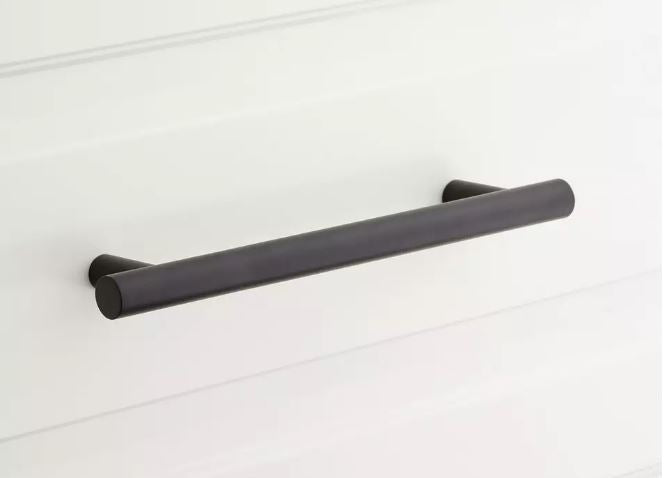 Nouvelle poignée d'armoire en laiton massif Avignon noir mat 3-3/4 po par Signature Hardware