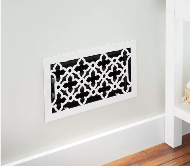 Nouveau registre mural en acier Ballas blanc 6 po x 10 po par Signature Hardware