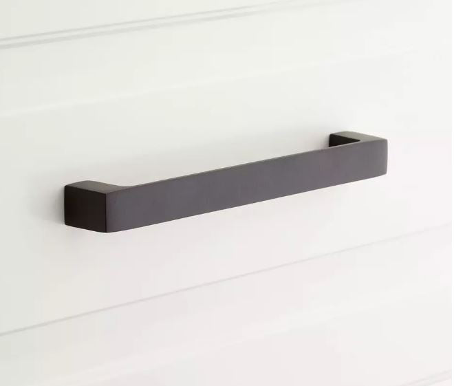 New 6" Matte Black Gebara Brass Cabinet Pull By Signature Hardware