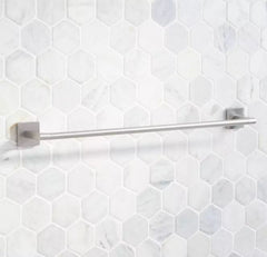 New Brushed Nickel Hibiscus Towel Bar by Signature Hardware