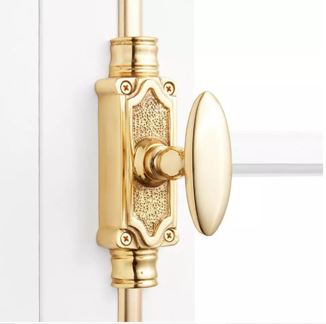 New 9" Polished Brass 968916 Brass Window Cremone Bolt For Window  by Signature Hardware