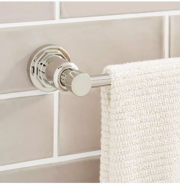 New Polished Nickel Greyfield Towel Bar by Signature Hardware
