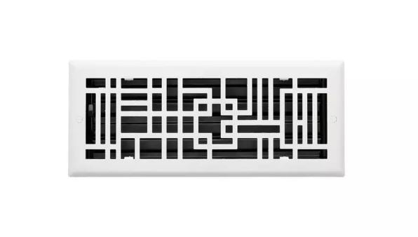 Nouveau registre mural en acier Baer blanc 4 po x 12 po par Signature Hardware