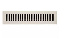 New Brushed Nickel 2-1/4" x 12" Modern Brass Floor Register by Signature Hardware
