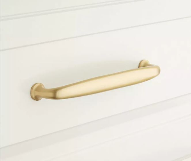 New 4" Satin Brass Dinan Bronze Cabinet Pull by Signature Hardware