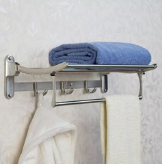 New Chrome Folding Towel Rack With Bar by Signature Hardware